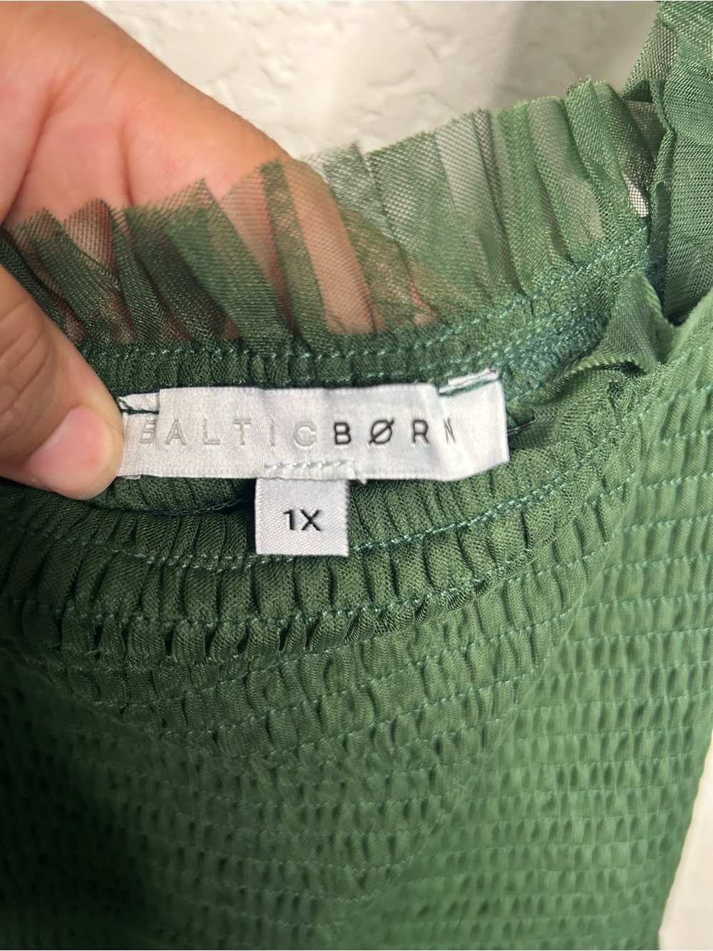 Baltic Born Olive Green Tiered Tulle Maxi Dress - Picture 4 of 9
